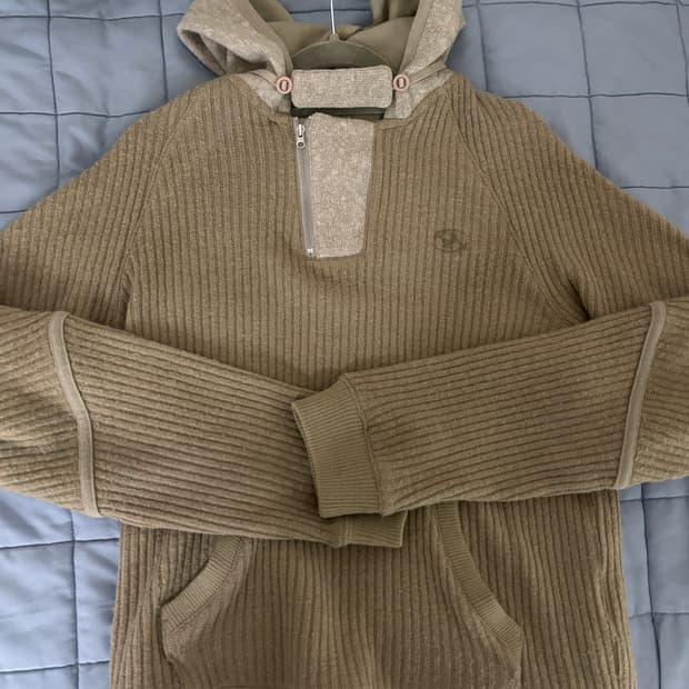 산산기어 리브드 후디 니트 1사이즈 카키