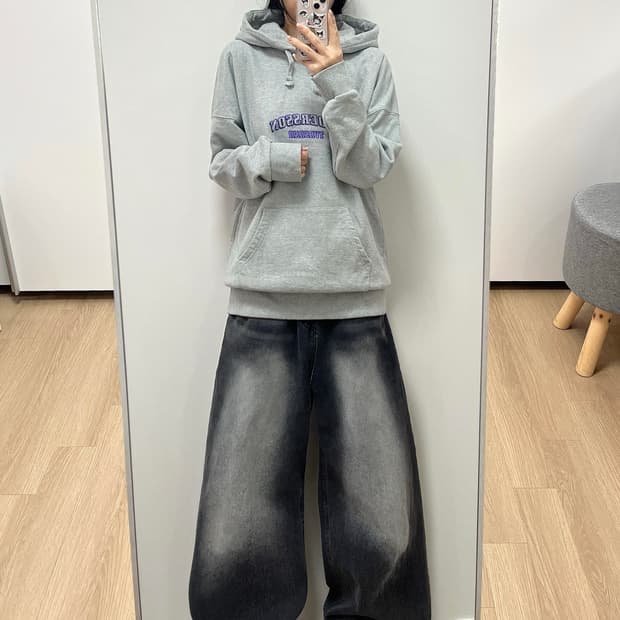 앤더슨벨 그레이 후드티