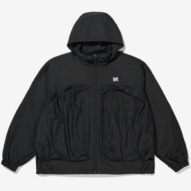 [ M ] 브라운브레스 태그 윈드브레이커 블랙 바람막이