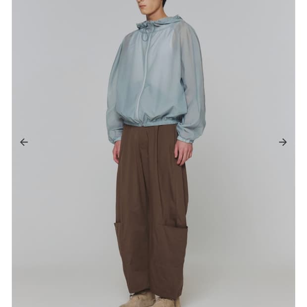 아모멘토 시어나일론 hooded jumper 윈드브레이커 M
