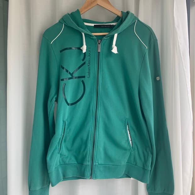 Ck jeans mint hood zip-up