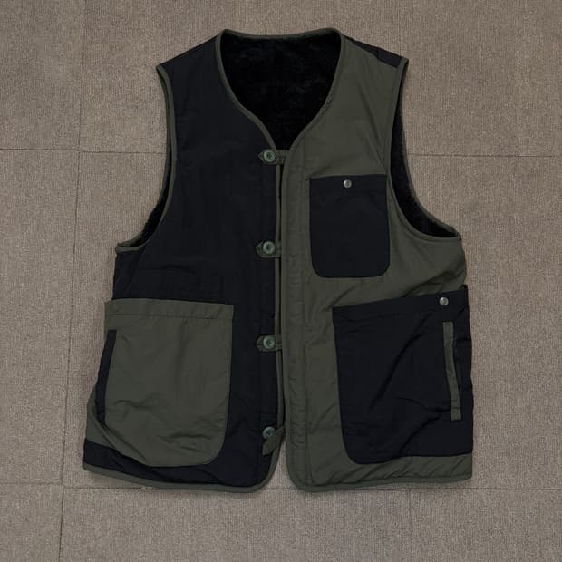 WORKMAN japan FLAME TECH 밀리터리 리버시블 베스트 