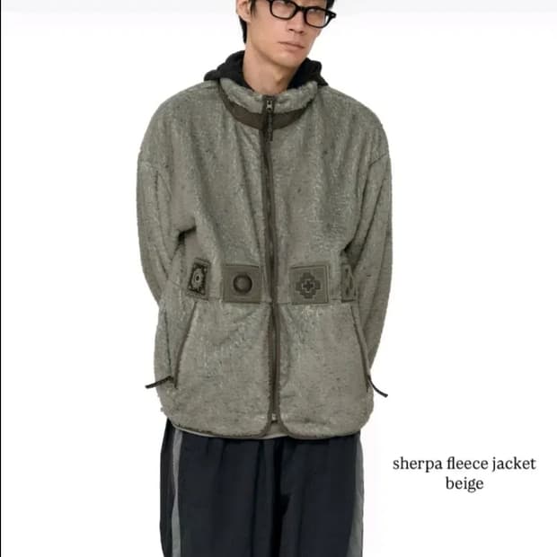 [3] 폴리테루 셰르파 쉐르파 플리스 자켓 베이지