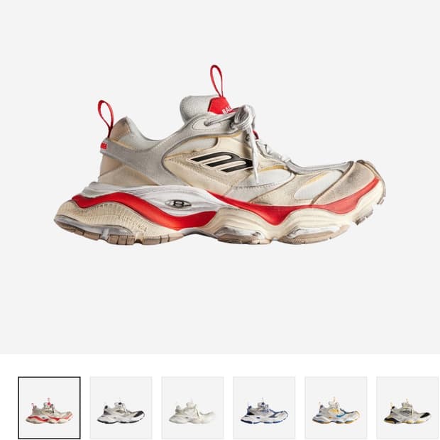 (42)발렌시아가 카고스니커즈 레드