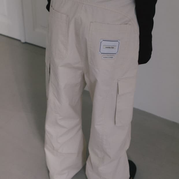 오버듀플레어 카고 와이드 팬츠 s