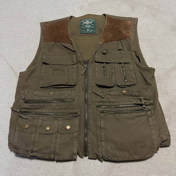 USA 워크맨 클래식 리버시블 카키색 포켓 조끼