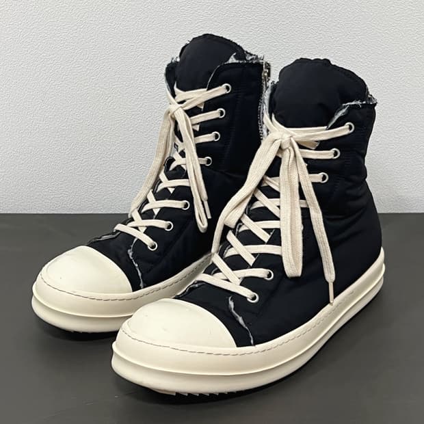 릭오웬스 21FW 다크쉐도우 패디드 시어링 컨버스 라몬즈 하이 릭컨