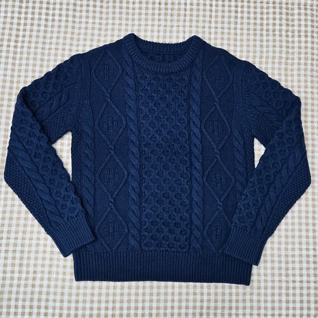 앤더슨벨 케이블 울 니트 남자100