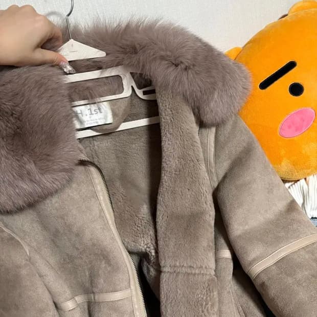 폭스퍼 안감전체퍼무스탕