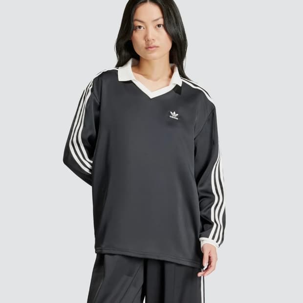 (택달린새상품)아디다스 3S 새틴 긴팔 티 블랙 IR6099