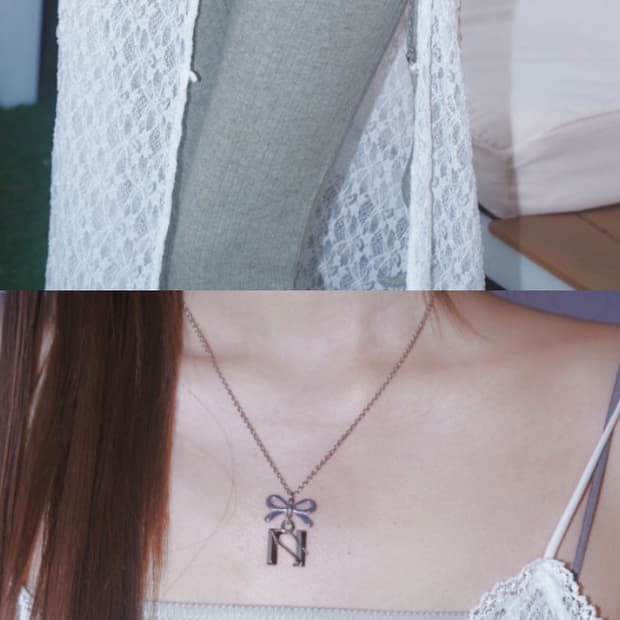 뉴얼린 리본 목걸이