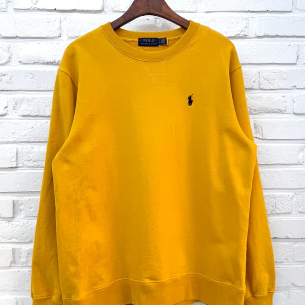 폴로 옐로우 맨투맨