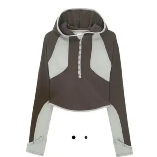 스마트어반유즈풀 코이세이오 스냅 하프 후드 후디 브라운