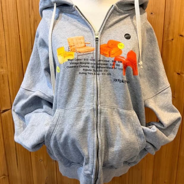 (여성) 캐주얼 빈티지 후드 집업