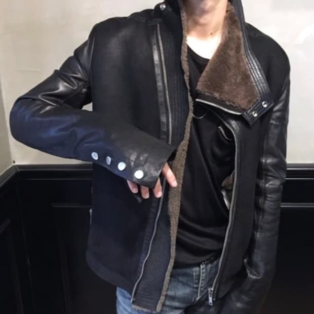 릭오웬스 12fw 몰리노 시어링 자켓