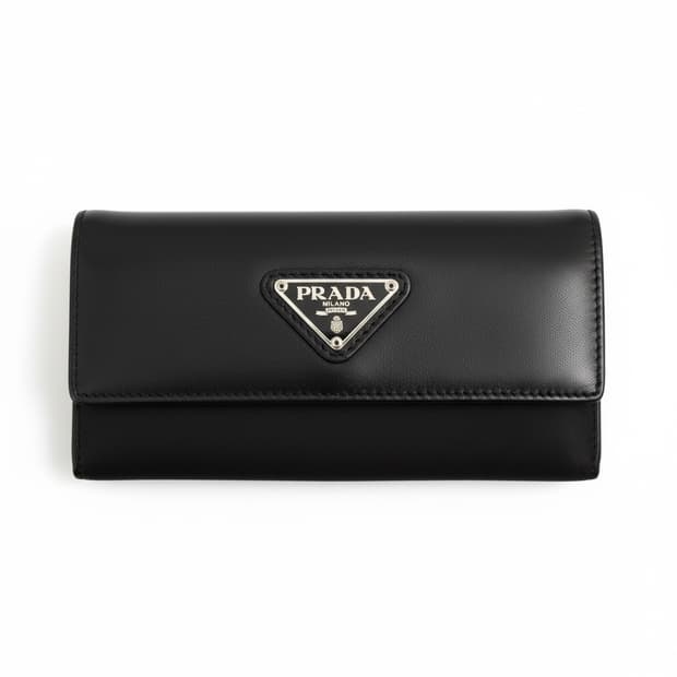 프라다 정품 블랙 가죽 키케이스