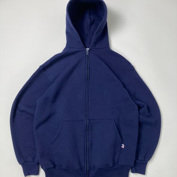 90s Russell Zip Up Hoodie (navy)