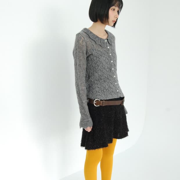 Agnes b crochet knit cardigan