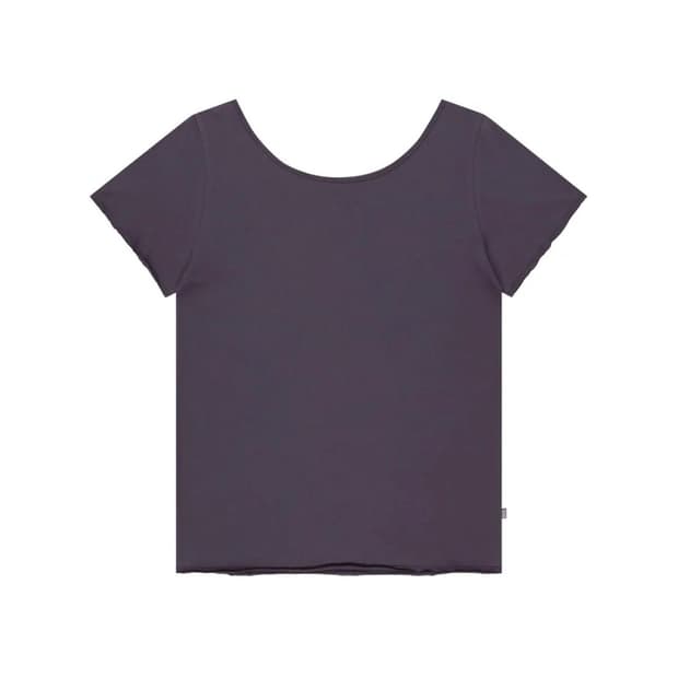 038 LOOSE OFF-SHOULDER T-SHIRT PURPLE