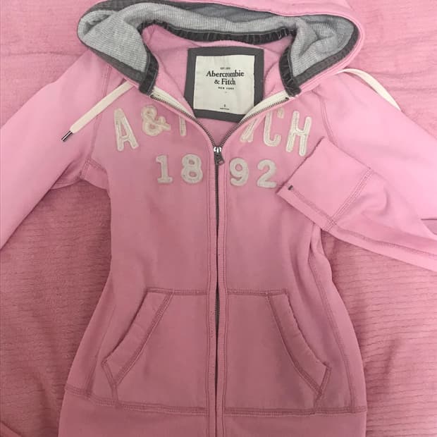 아베크롬비 연핑크 후드집업