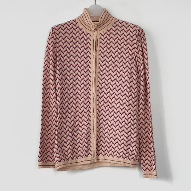 미쏘니 MISSONI 멀티컬러 울 니트 가디건