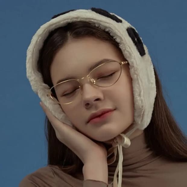 크랭크 밍크 귀도리 블랙