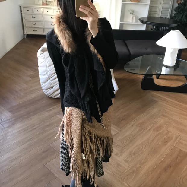 vintage fur vest