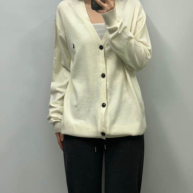 폴로 랄프로렌 아이보리 니트 가디건