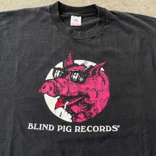 90s Blind Pig Records T-shirt(USA MADE)