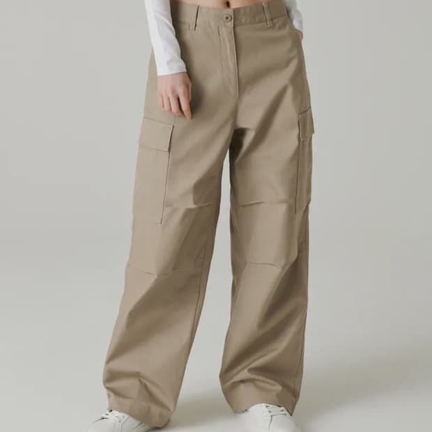 무탠다드 우먼즈 와이드 카고 팬츠 [베이지]