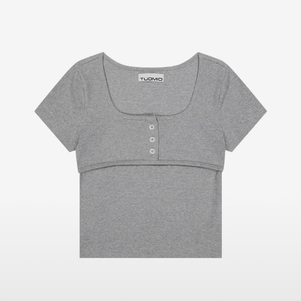 새상품) 뚜오미오 BUTTONED T-SHIRTS