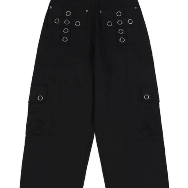 팬시클럽크로스포켓카고팬츠팬시클럽바지fancyclub검정카고바지