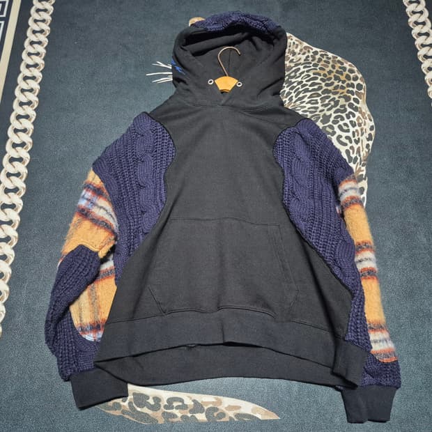 앤더슨벨 콘트라스트 앤트워프 후드티 L 정품