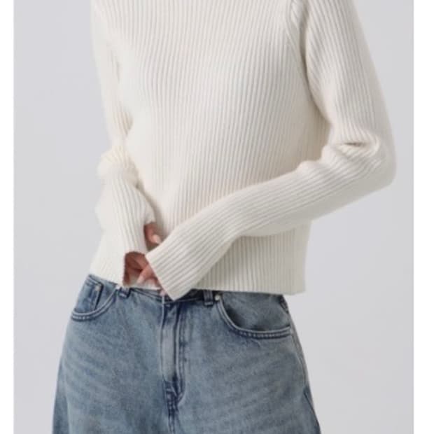 트리밍버드 핑거홀 리브드 니트 !!블랙!!