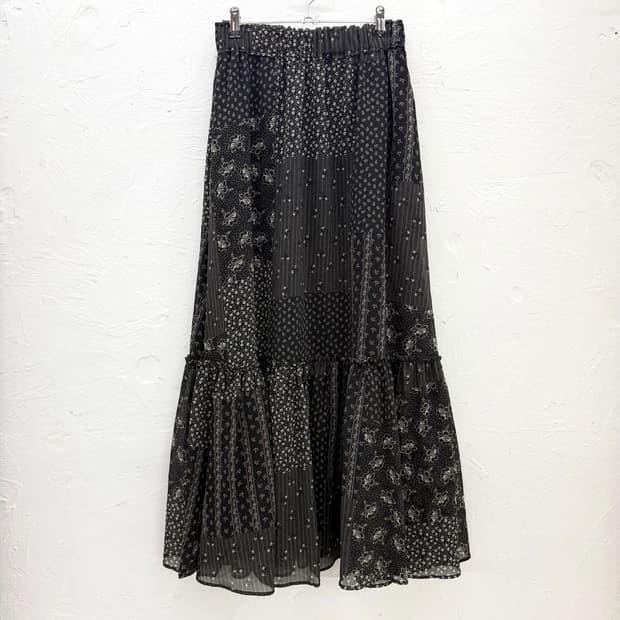 cloth&cross 플라워 패치워크 스커트