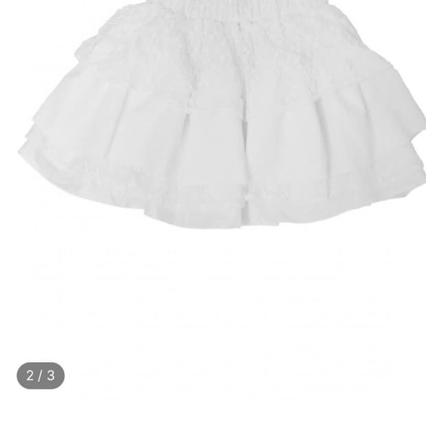 페이즈드 캉캉스커트 화이트