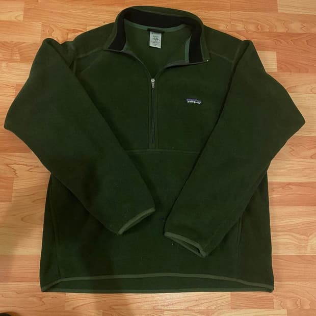 15FW 파타고니아 신칠라 마이크로디 1/4 집 풀오버 다크그린