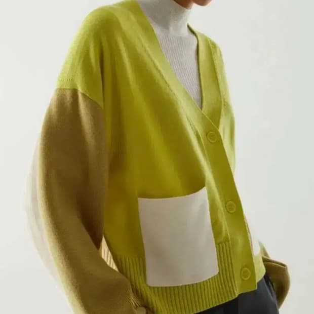 COS 코스 컬러 블록 니트 가디건55-88 F