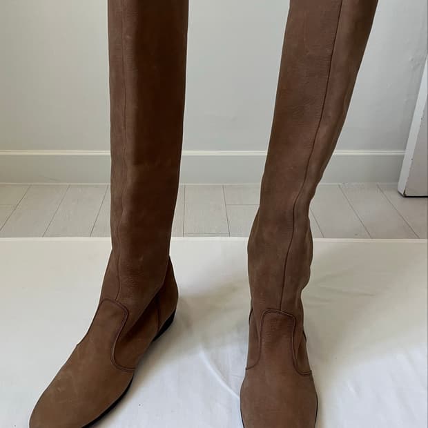 The Viridi-Anne Leather Long Boots