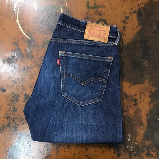 리바이스 505 진청 워시드 데님 팬츠 허리 32 사이즈