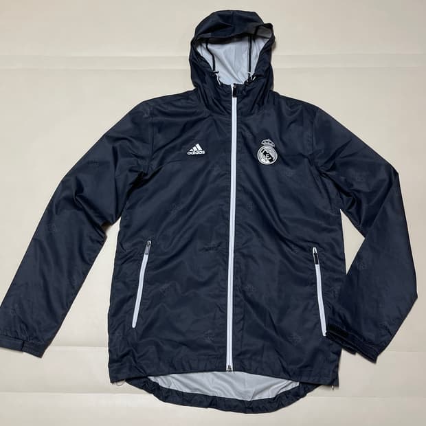 아디다스 레알 마드리드 12/13 시즌 블랙 윈드브레이커  재킷