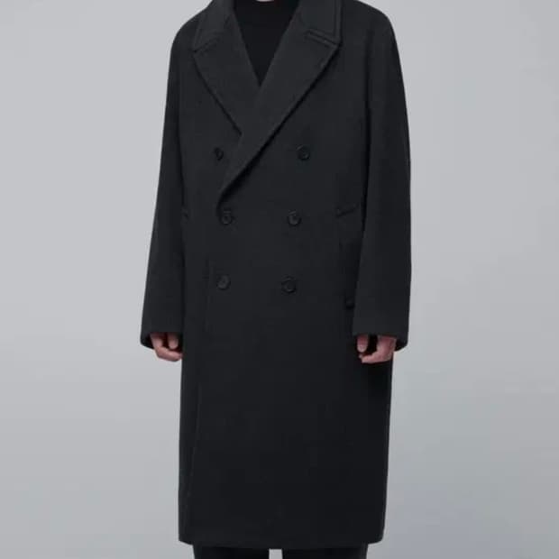 [택 제거 새제품] 무탠다드 캐시미어 더블코트 M