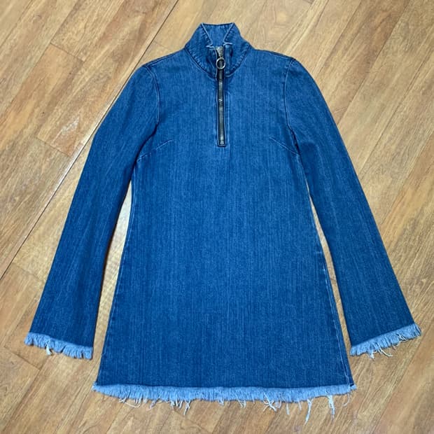 MARQUES ALMEIDA 마르케스 알메이다 하프-집업 데님 드레스