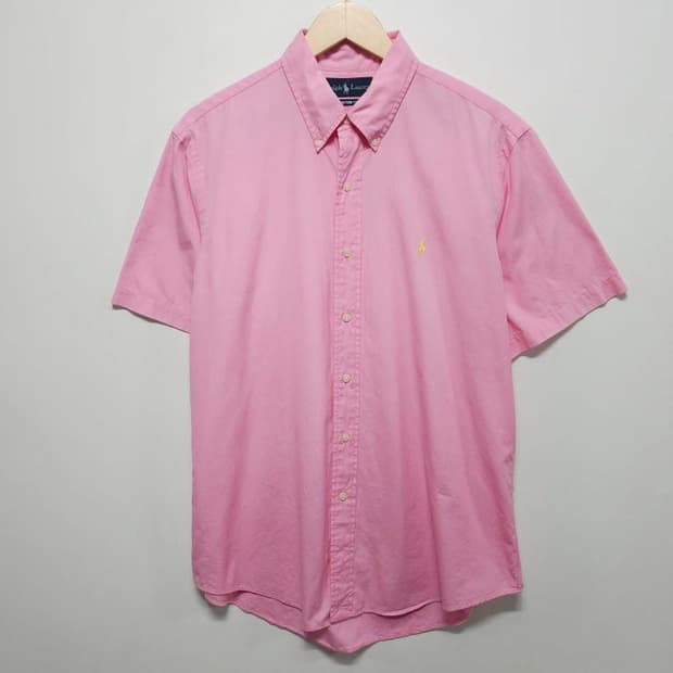 105 POLO 폴로 랄프로렌 반팔 셔츠 핑크 커스텀핏