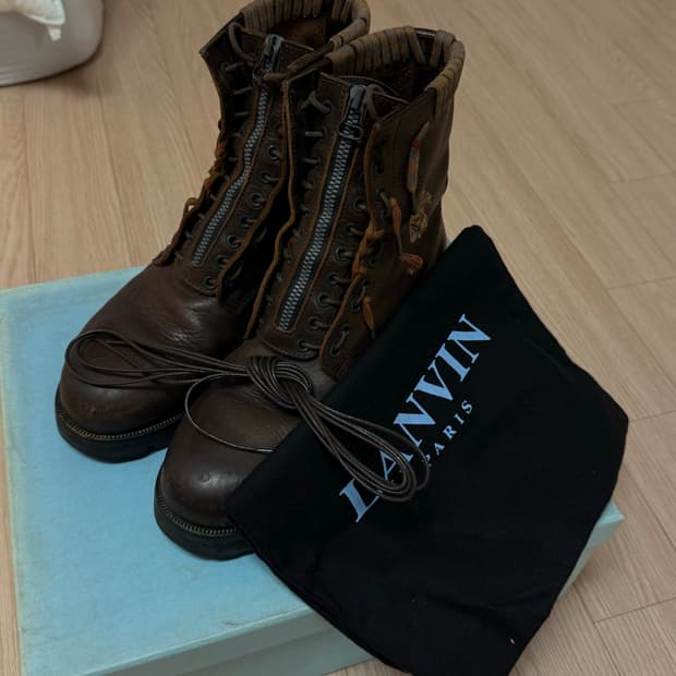 랑방 레더집업 부츠 9size 다크브라운