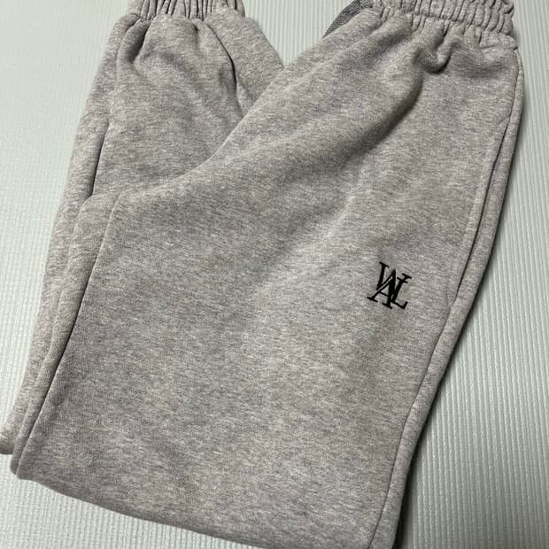우알롱 시그니처 조거팬츠 그레이 xs
