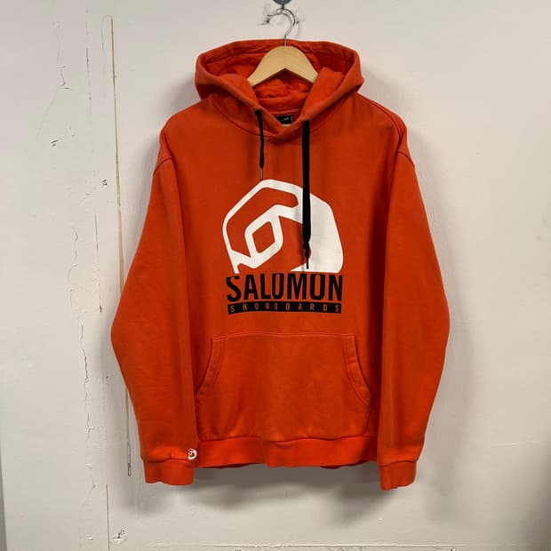 XL) 살로몬 오렌지 스노우보드 후드티 T298