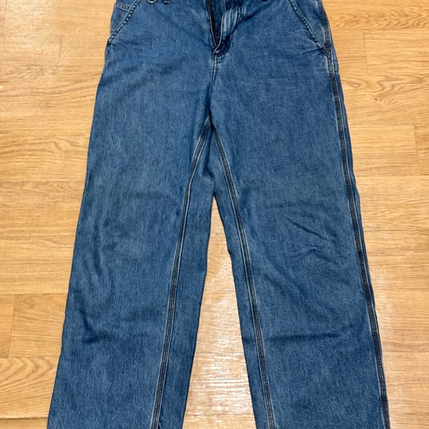 유니클로 x JW앤더슨 JWA 와이드 핏 스트레이트 진 데님 청바지