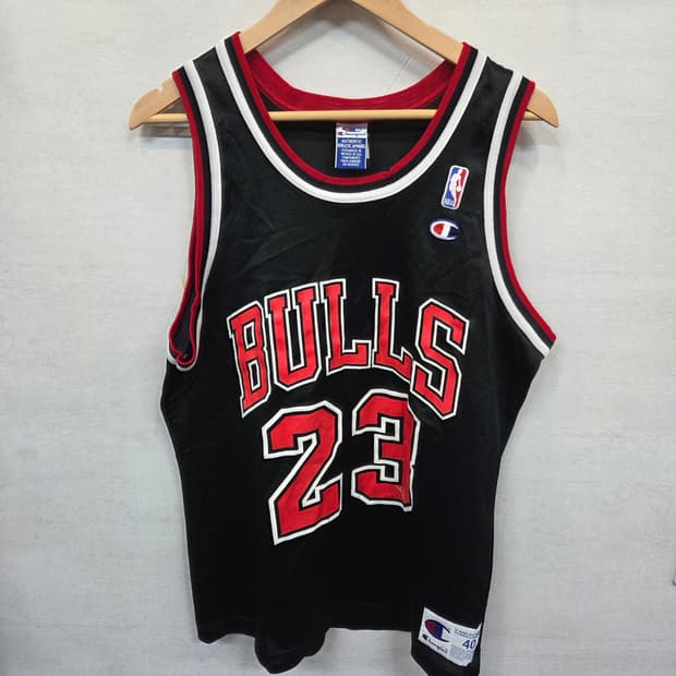 챔피온 nba 올드스쿨 시카고불스 조던 메쉬 민소매나시 M