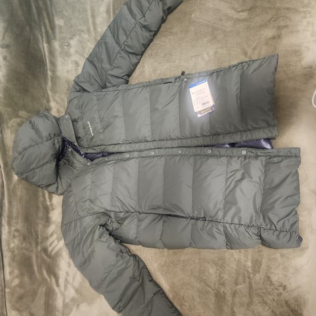 몽벨 초경량 롱패딩 수페리어 다운 트래블 코트 남성용 라지 사이즈